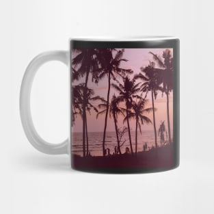 Palm Tree Ocean Beach Silhouette Sunset Mug